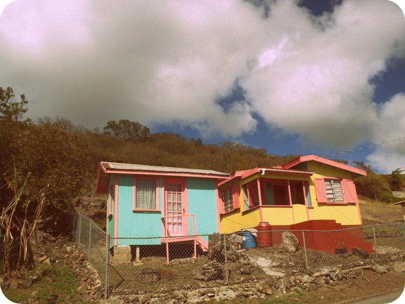 Tipik Karayip tarzı kasaba evi, Antigua Adası